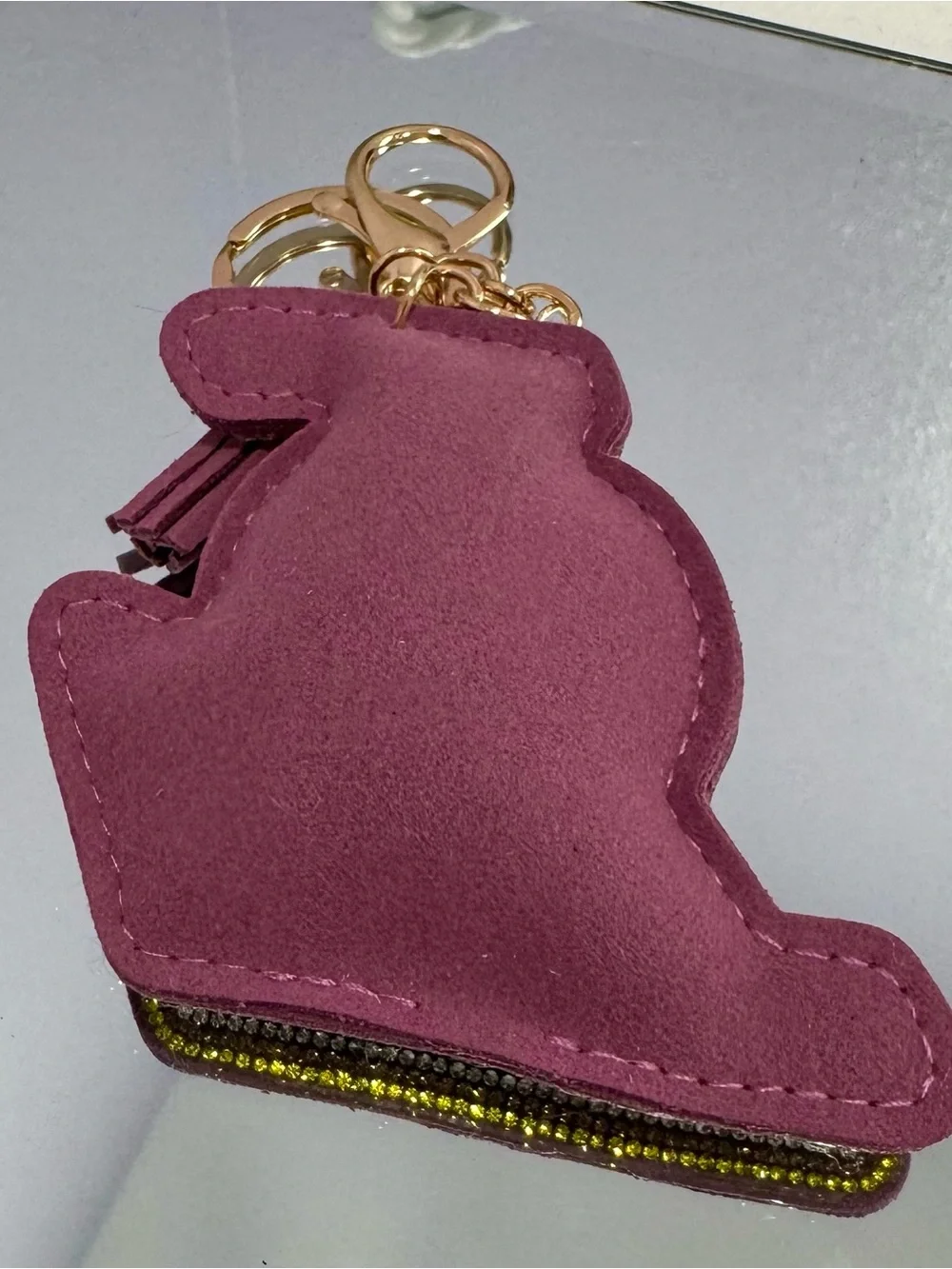 New Crystal-Embellished Lakers Keychain Bag Charm